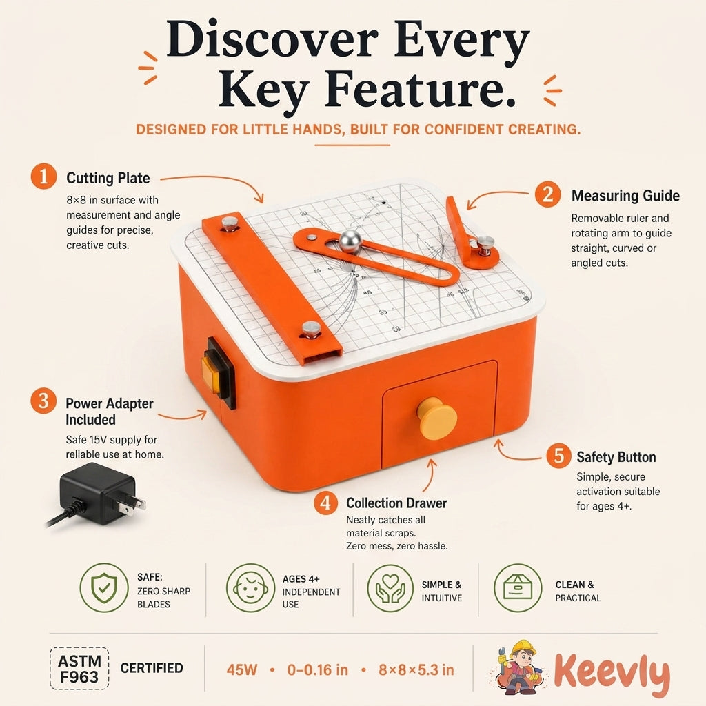 Keevly Creative Cutter — Safe Cardboard Cutting Tool for Kids