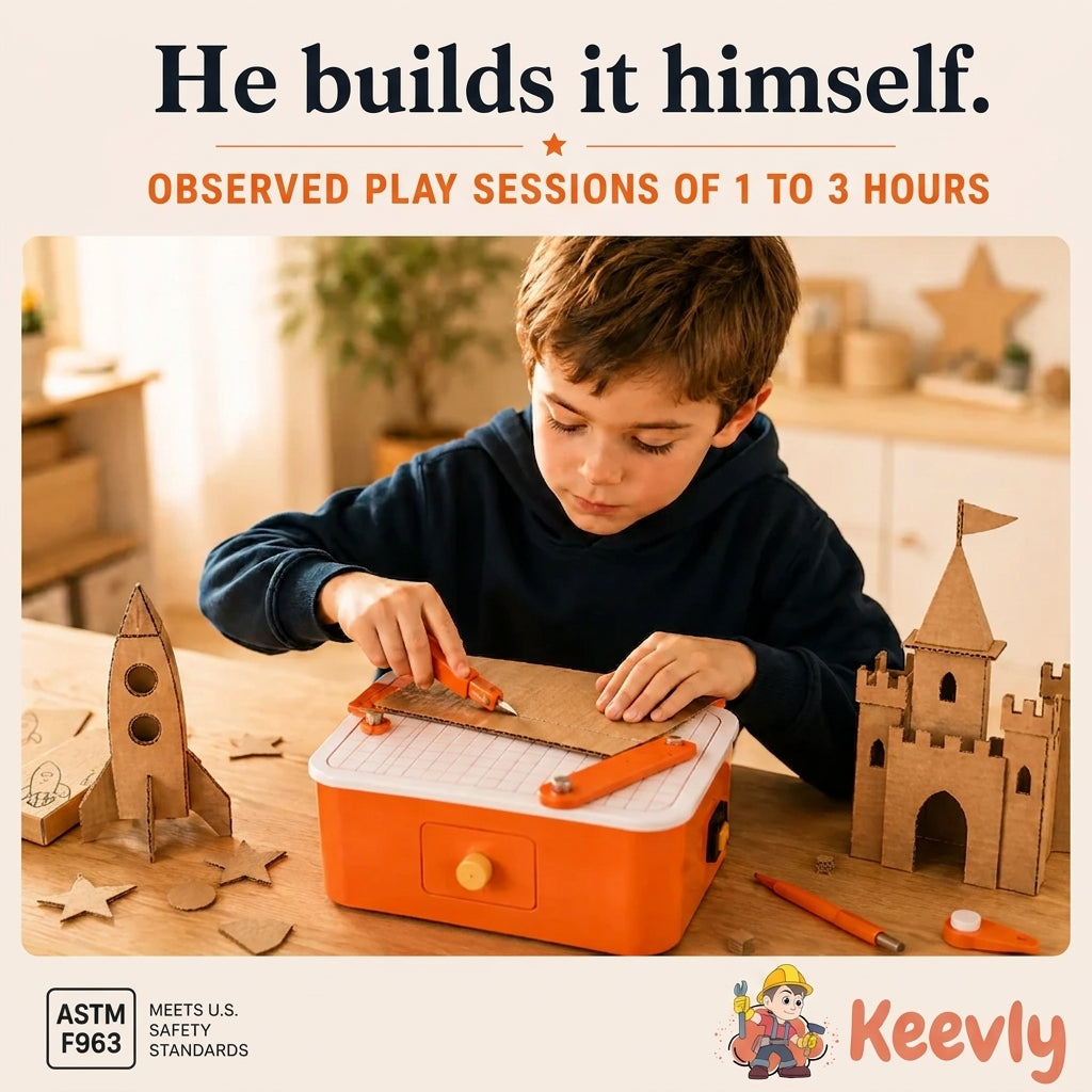 Keevly Creative Cutter — Safe Cardboard Cutting Tool for Kids