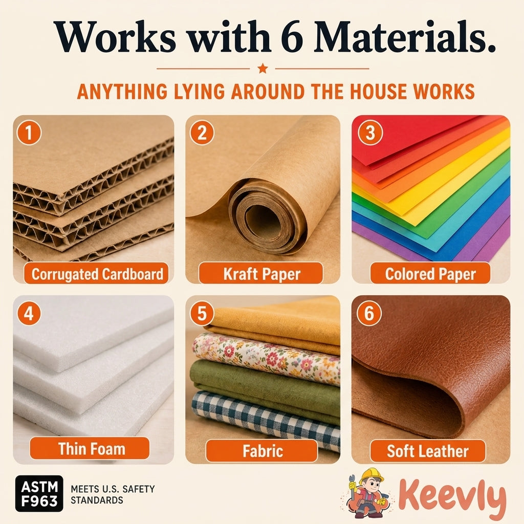Keevly Creative Cutter — Safe Cardboard Cutting Tool for Kids
